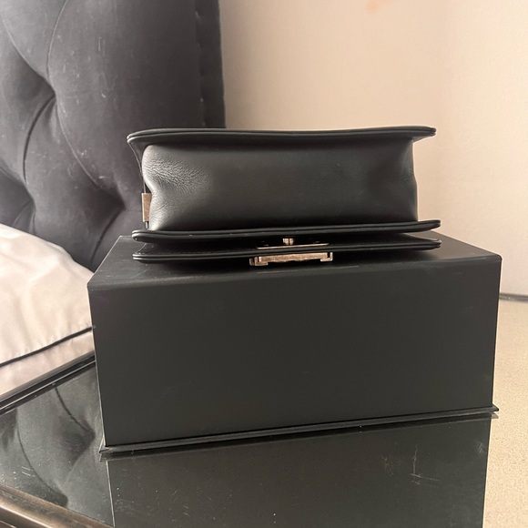 New Condition Authentic Chanel black Gun medal chain handbag with box - Picture 6 of 14